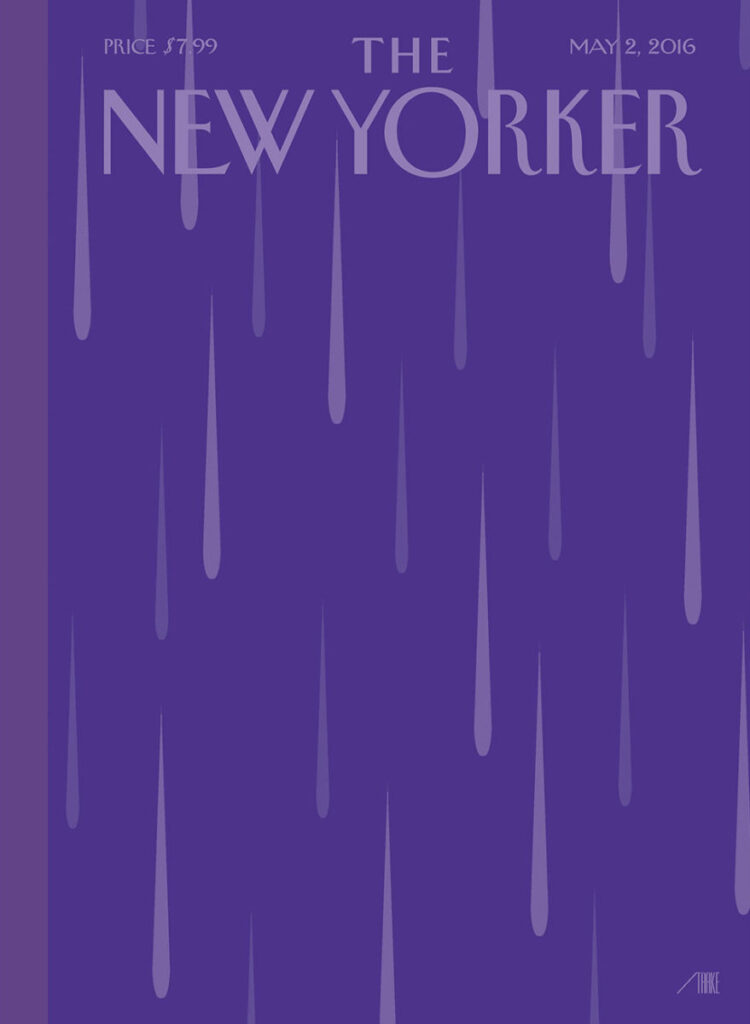 New Yorker magazine honors prince with this cover dedicated to him the week after his death.